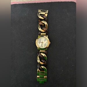 Michael Kors Gold & Tortoise Shell Link Watch